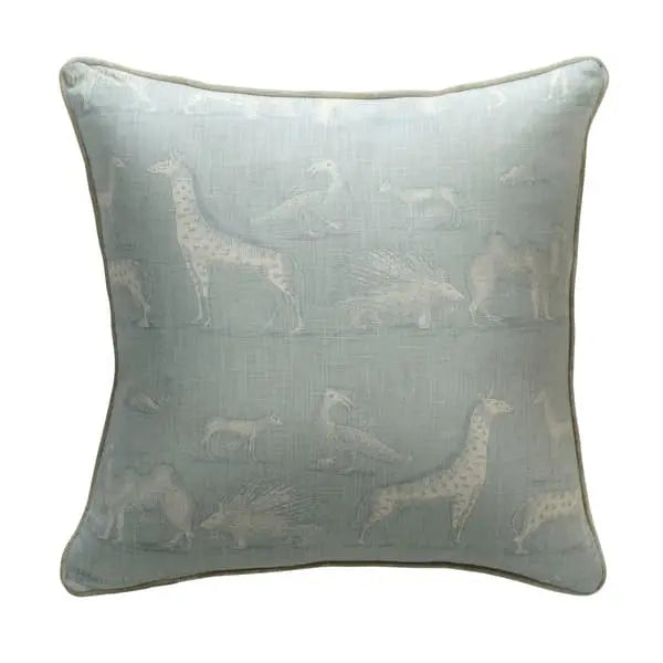 Kingdom Powder, Sustainable Feather, Cushion Eco-conscious & Linen Blend & Viscose Blend Animal Andrew Martin