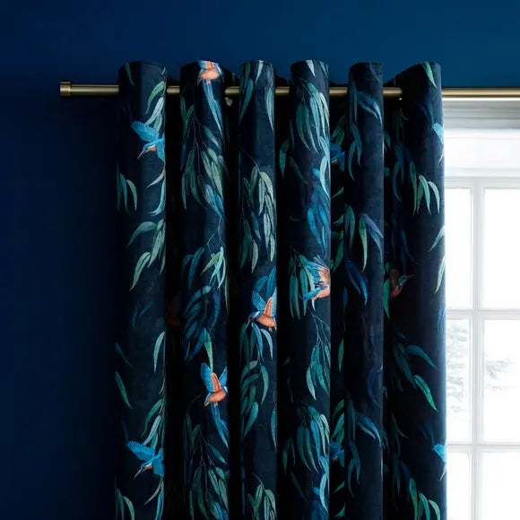 Kingfisher Eyelet Curtains Dunelm