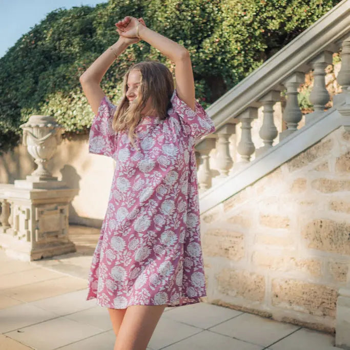 Kira floral short dress Naree Clothing