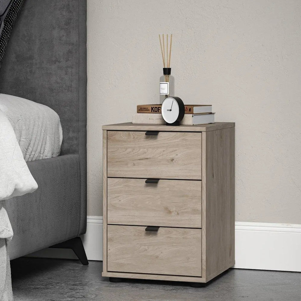 Kirkpatrick 3-Drawer Bedside - Brown Dreams