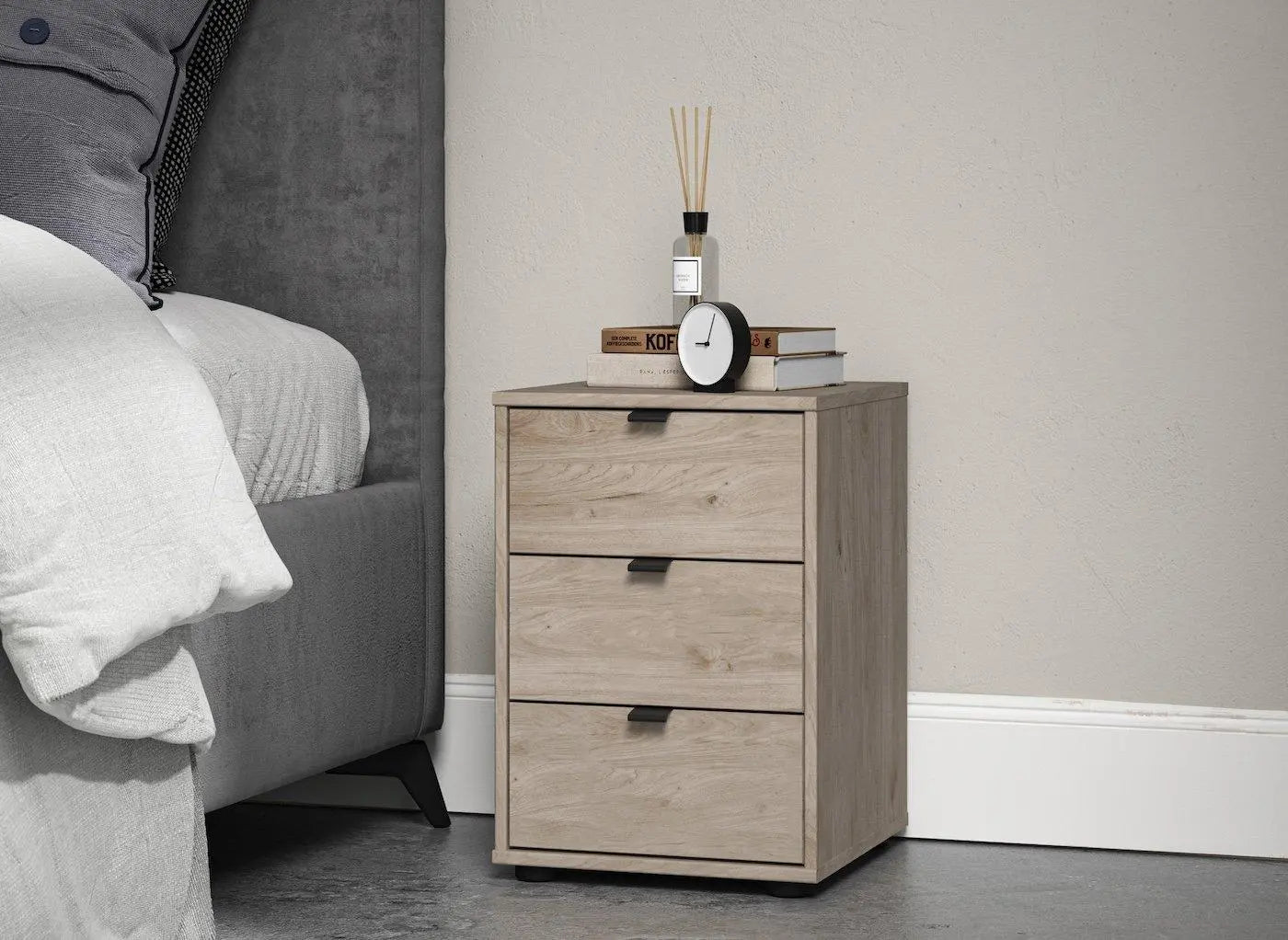 Kirkpatrick 3-Drawer Bedside - Brown Dreams