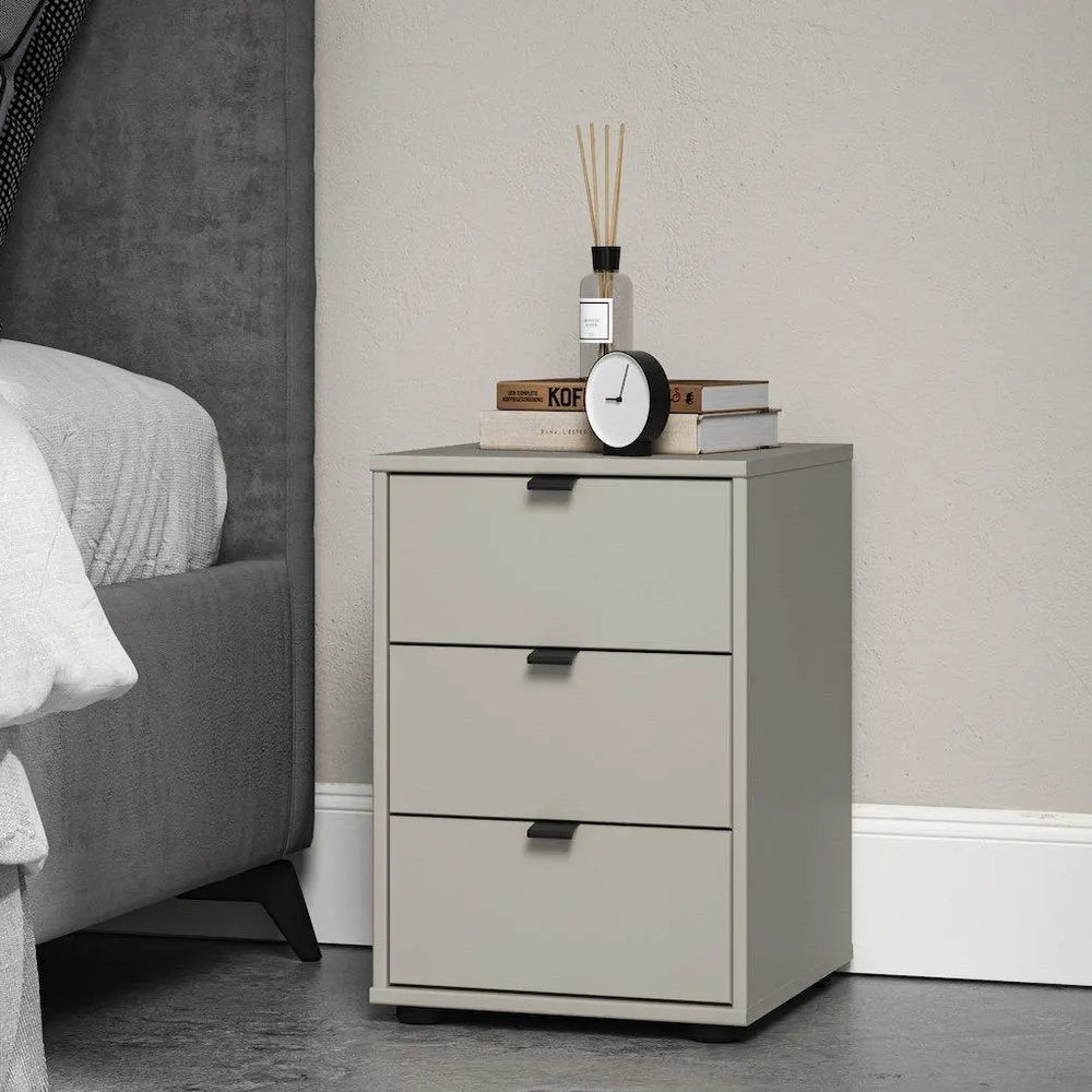 Kirkpatrick 3-Drawer Bedside - Grey Dreams