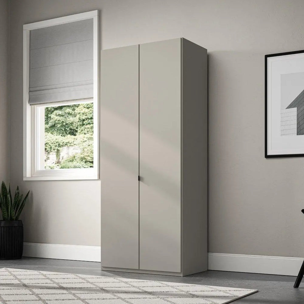 Kirkpatrick Wooden 2-Door Wardrobe - Beige Dreams