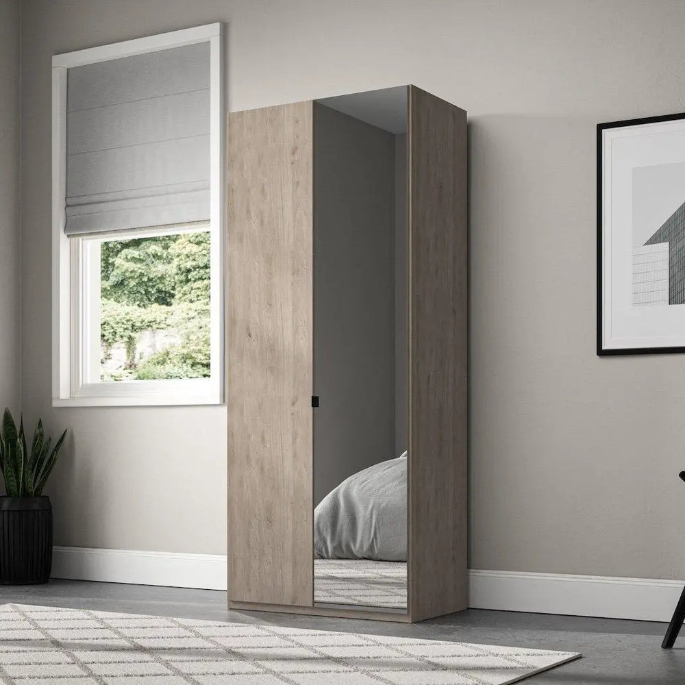 Kirkpatrick Wooden 2-Door Wardrobe - Brown Dreams