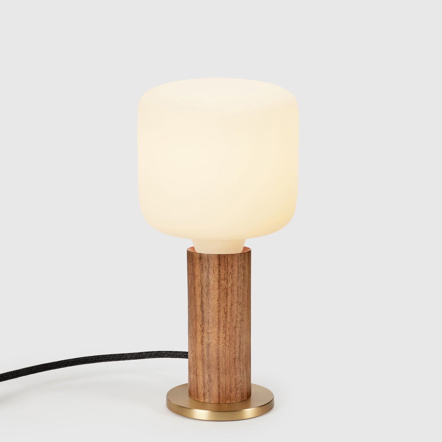 Knuckle Table Lamp in Walnut + Oblo Tala