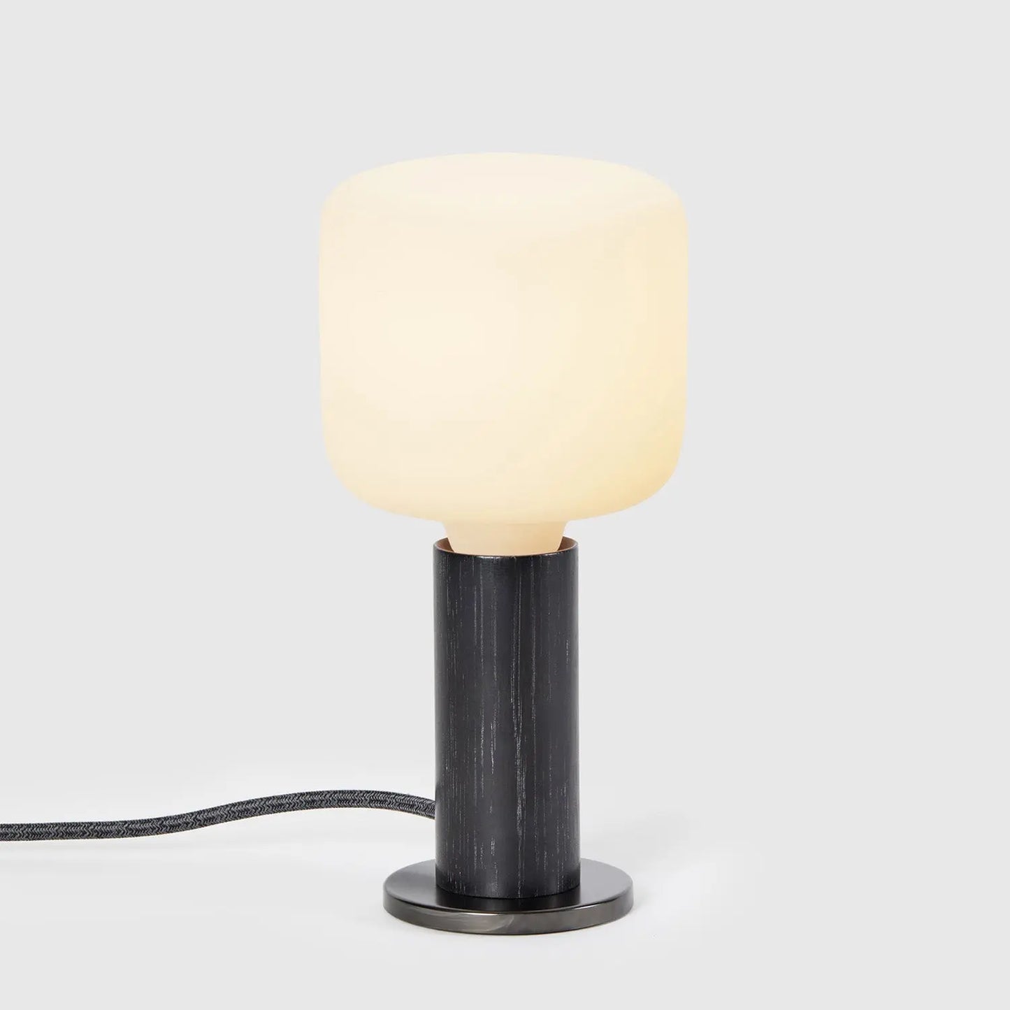 Knuckle Table Lamp in Blackened Oak + Oblo Tala