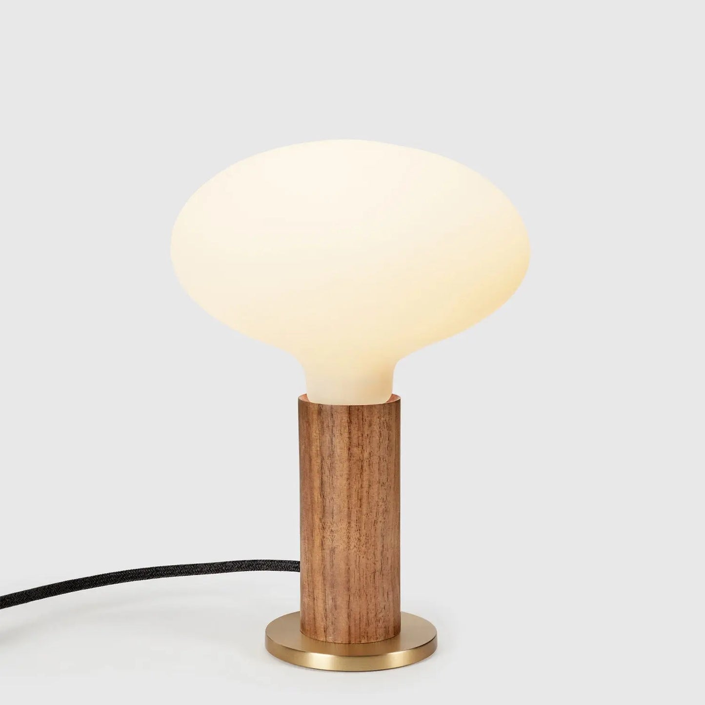Knuckle Table Lamp in Walnut + Oval Tala