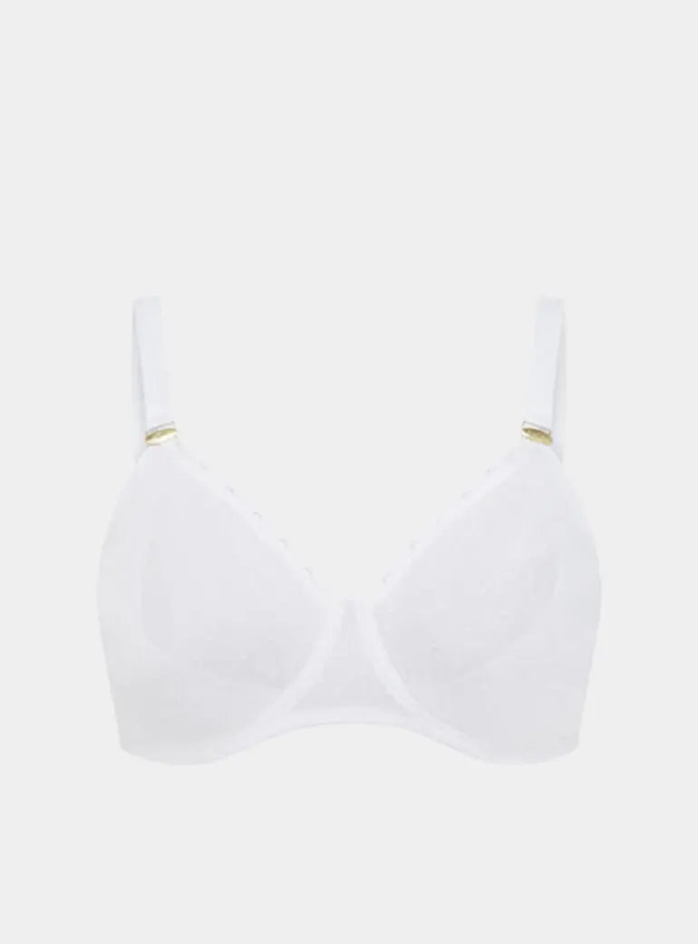 Konara Recycled-Lace Fuller-Cup Underwired Bra - Glacier White Peachaus
