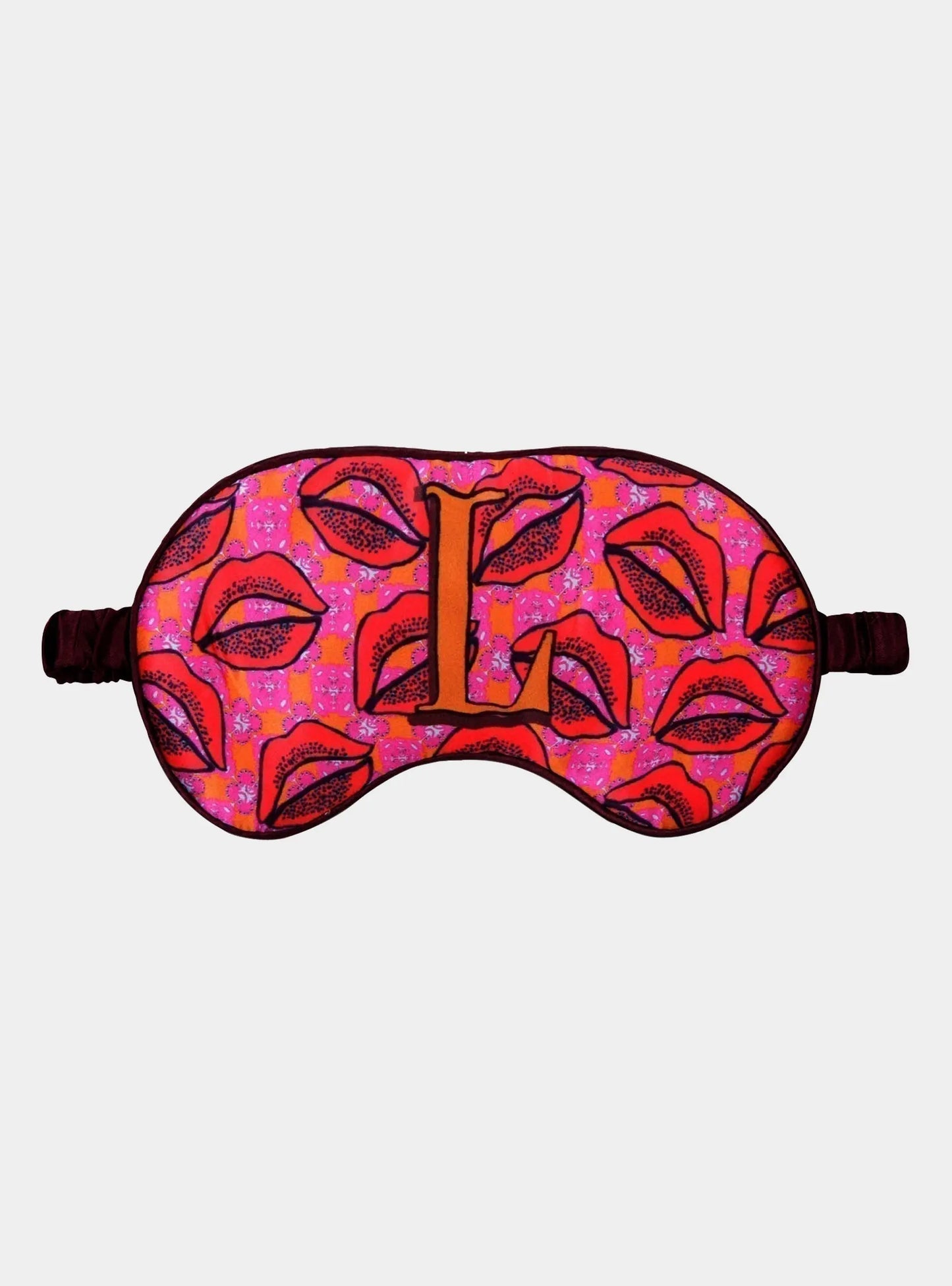 Silk Eye Mask / "L for Lips" Jessica Russell Flint