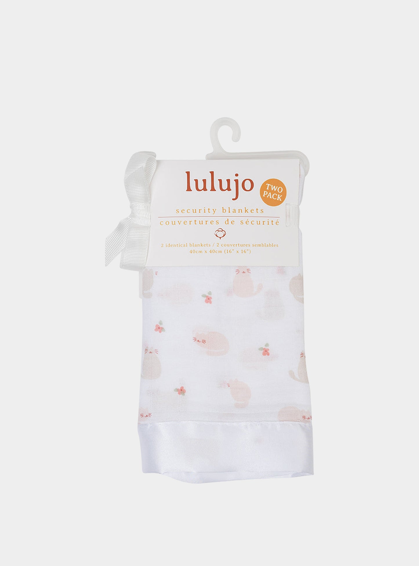 Lulujo - 2 Pack Muslin Security Comforter Blanket - Kitty Cat Lulujo