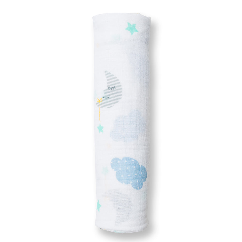 Lulujo - Muslin Swaddle - Dreamland (120cm x 120cm) Lulujo