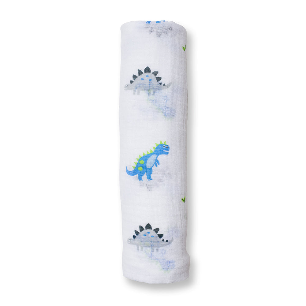 Lulujo - Muslin Swaddle - Prehistoric Pals (120cm x 120cm) Lulujo