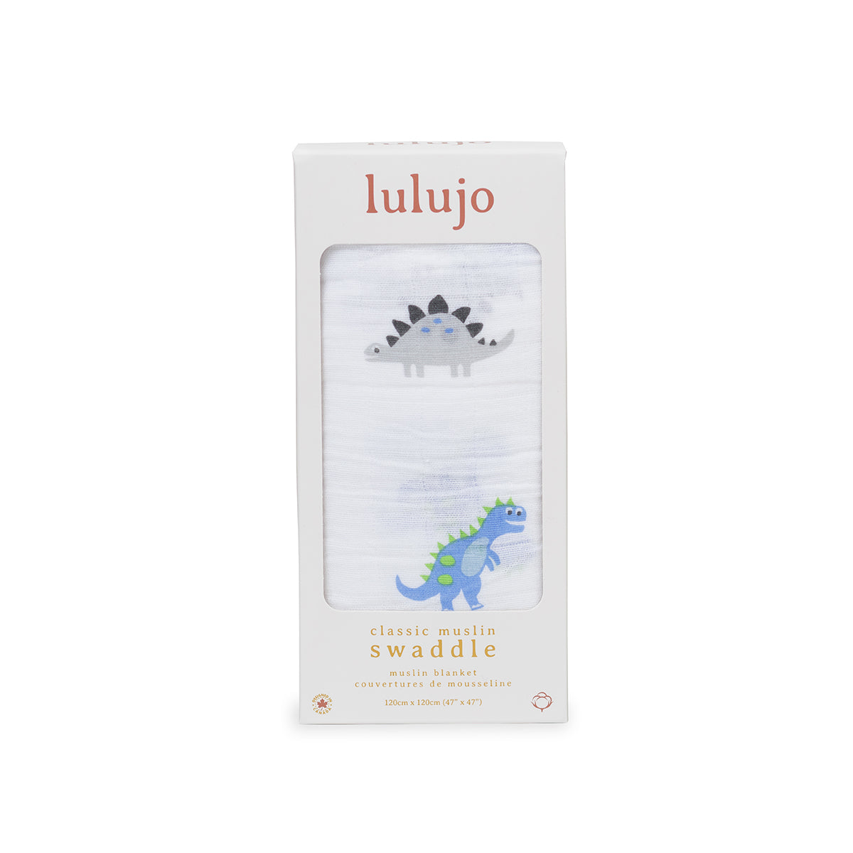 Lulujo - Muslin Swaddle - Prehistoric Pals (120cm x 120cm) Lulujo