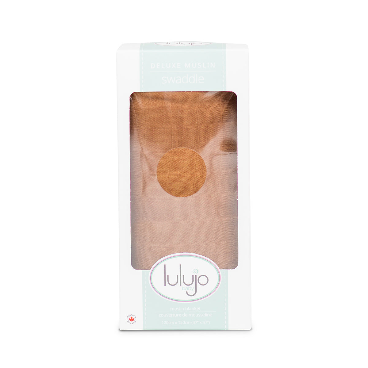 Lulujo - Bamboo Swaddle Blanket - Tan (120cm x 120cm) Lulujo