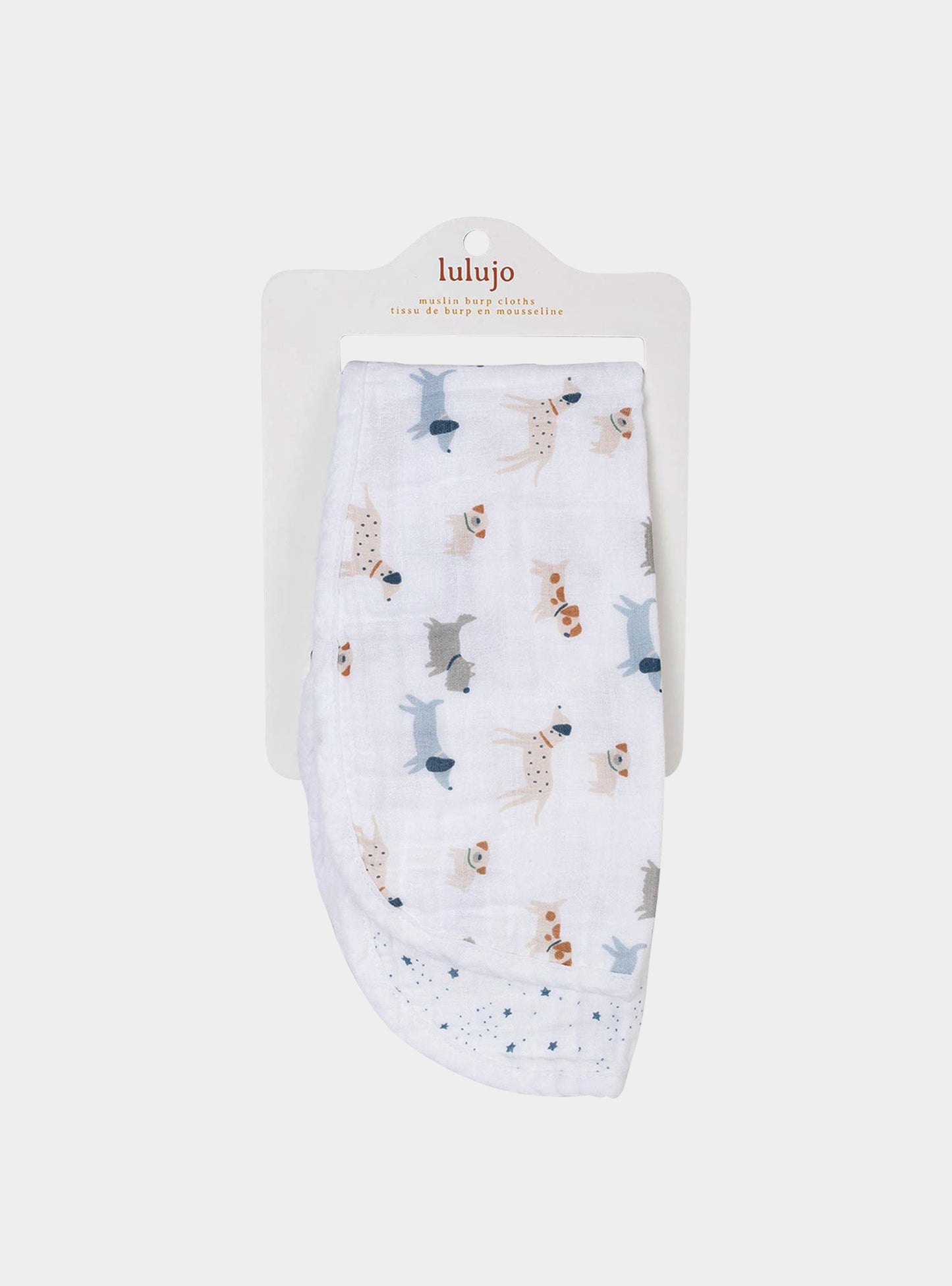 Lulujo - 2 Pack Muslin Winding Cloth - Puppy Dog & Star Lulujo