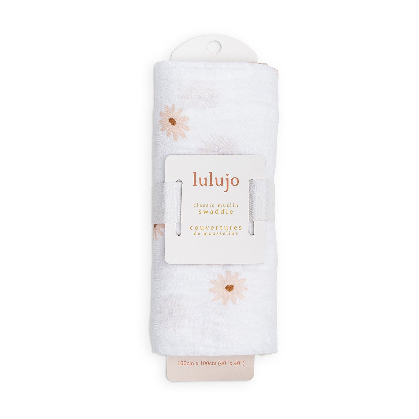 Lulujo - Muslin Swaddle - Daisy (100cm x 100cm) Lulujo