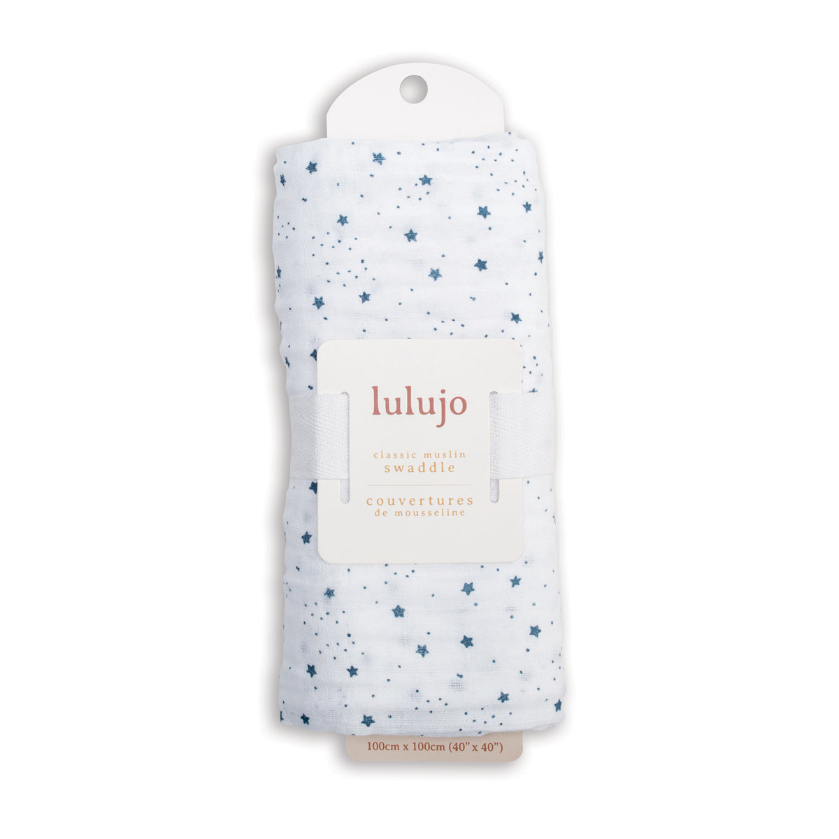 Lulujo - Muslin Swaddle - Stars (100cm x 100cm) Lulujo