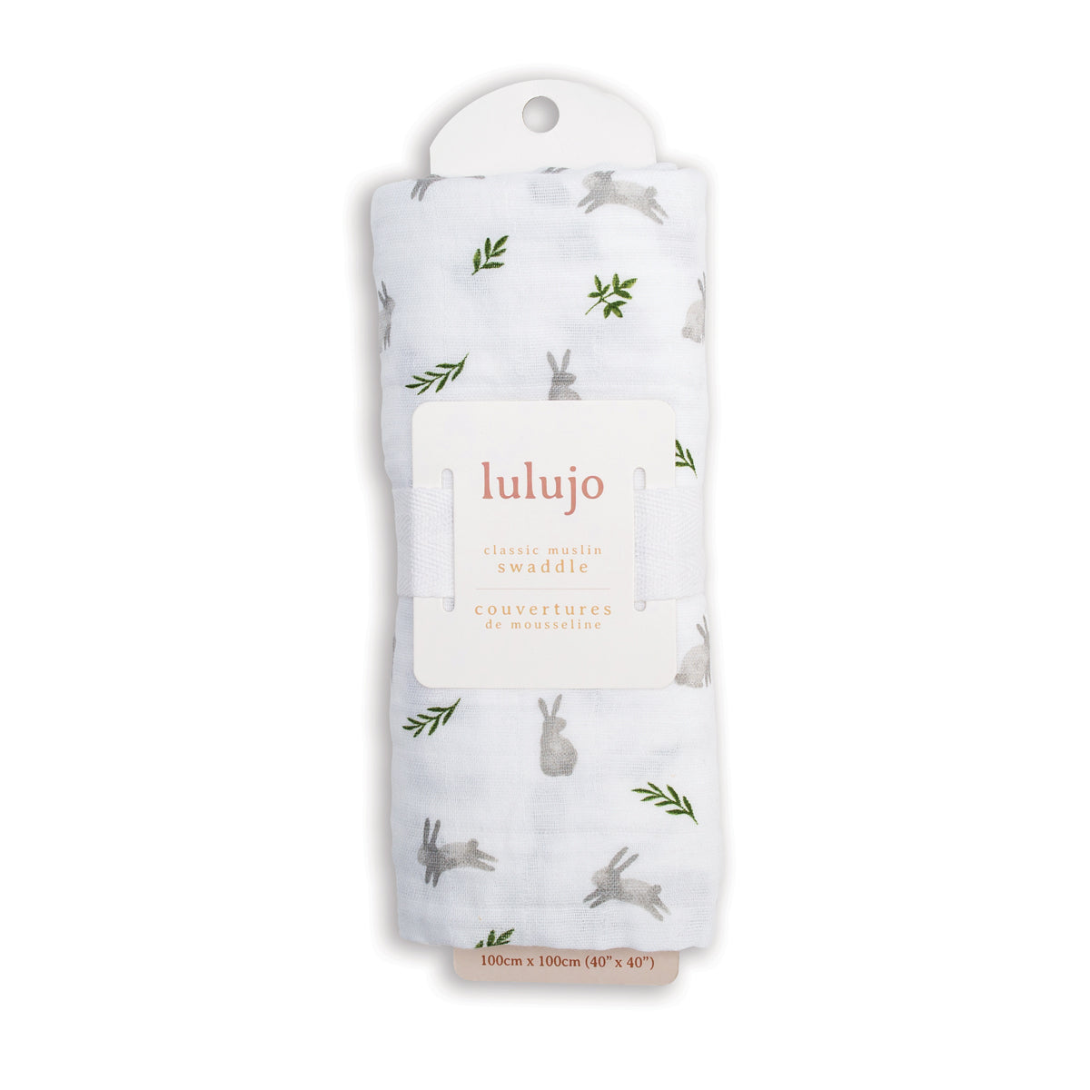 Lulujo - Muslin Swaddle - Bunnies (100cm x 100cm) Lulujo
