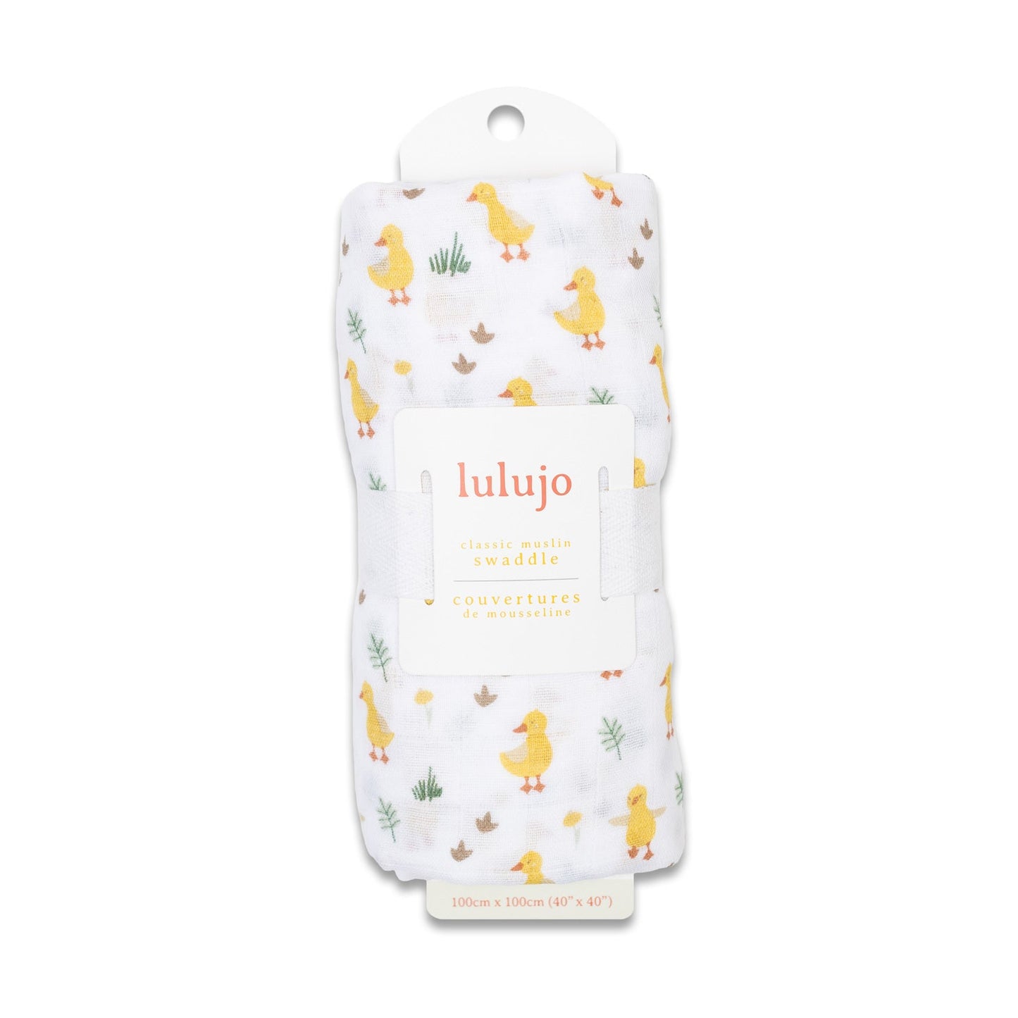 Lulujo - Muslin Swaddle - Ducks (100cm x 100cm) Lulujo