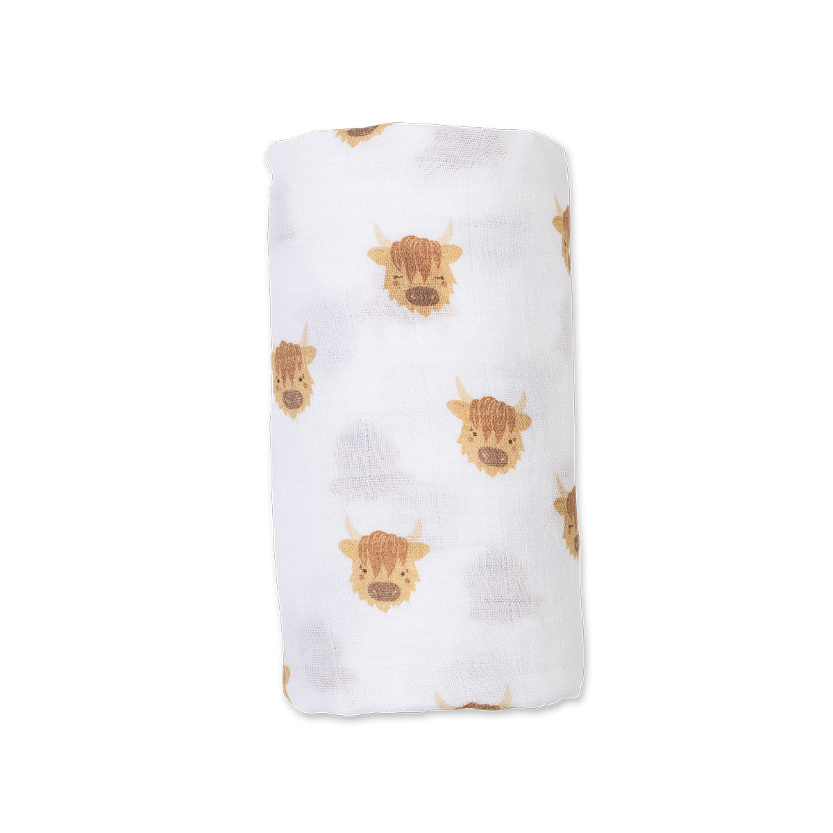 Lulujo - Muslin Swaddle - Highland Cows (100cm x 100cm) Lulujo