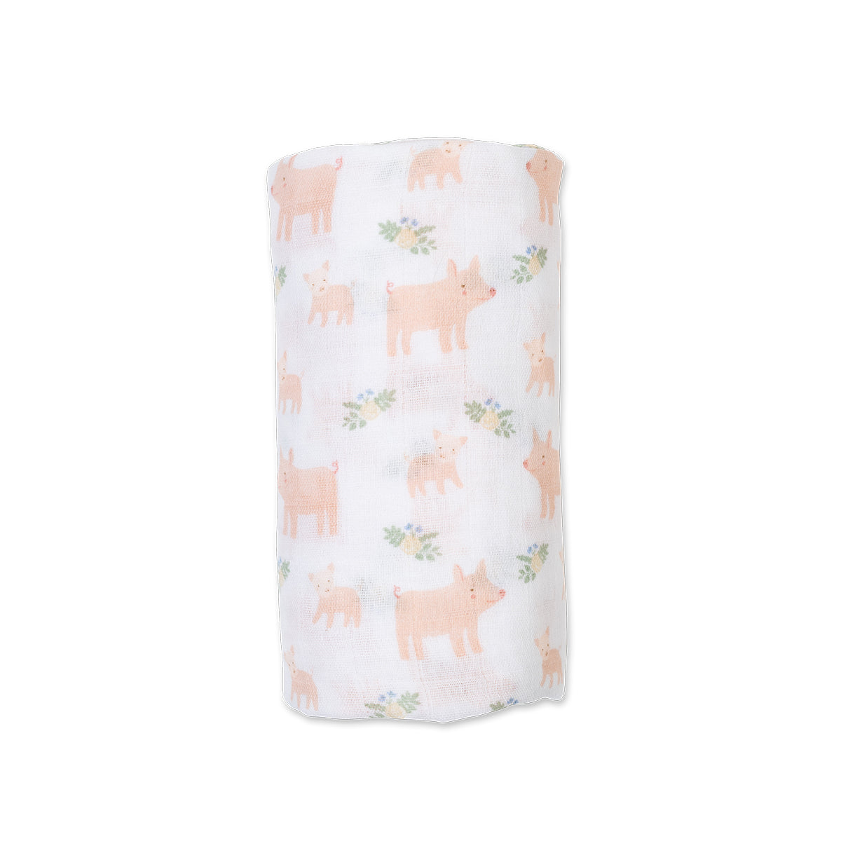Lulujo - Muslin Swaddle - Pigs (100cm x 100cm) Lulujo