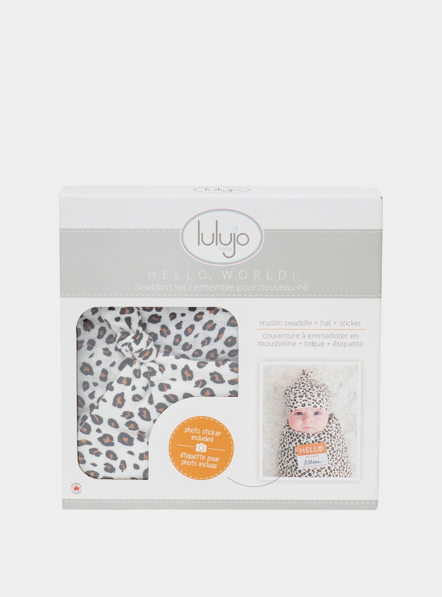 Lulujo - Bamboo Hat and Swaddle Blanket Gift Set - Leopard Lulujo