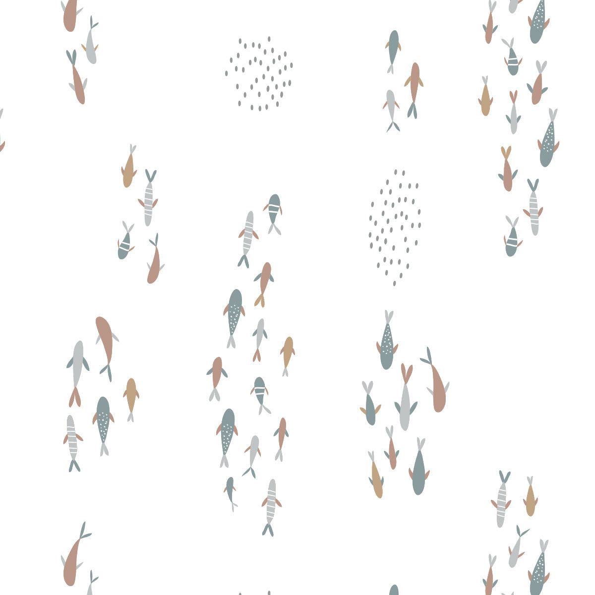 Lulujo - Cotton Fitted Crib Sheet - Fish  (81cm x 43cm) Lulujo