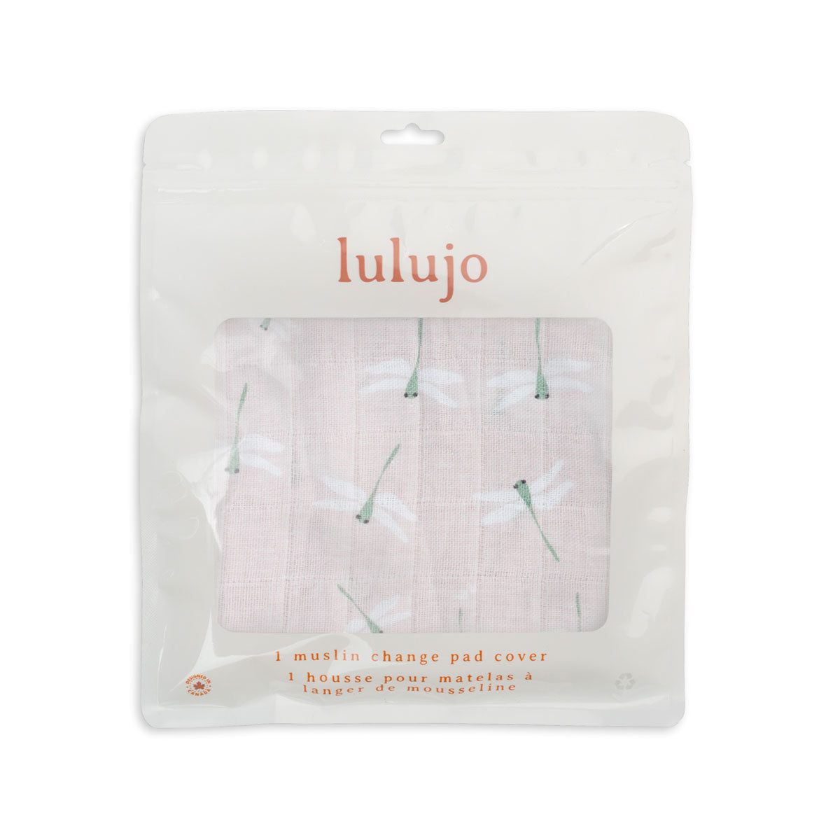 Lulujo - Cotton Fitted Crib Sheet - Dragonflies (81cm x 43cm) Lulujo