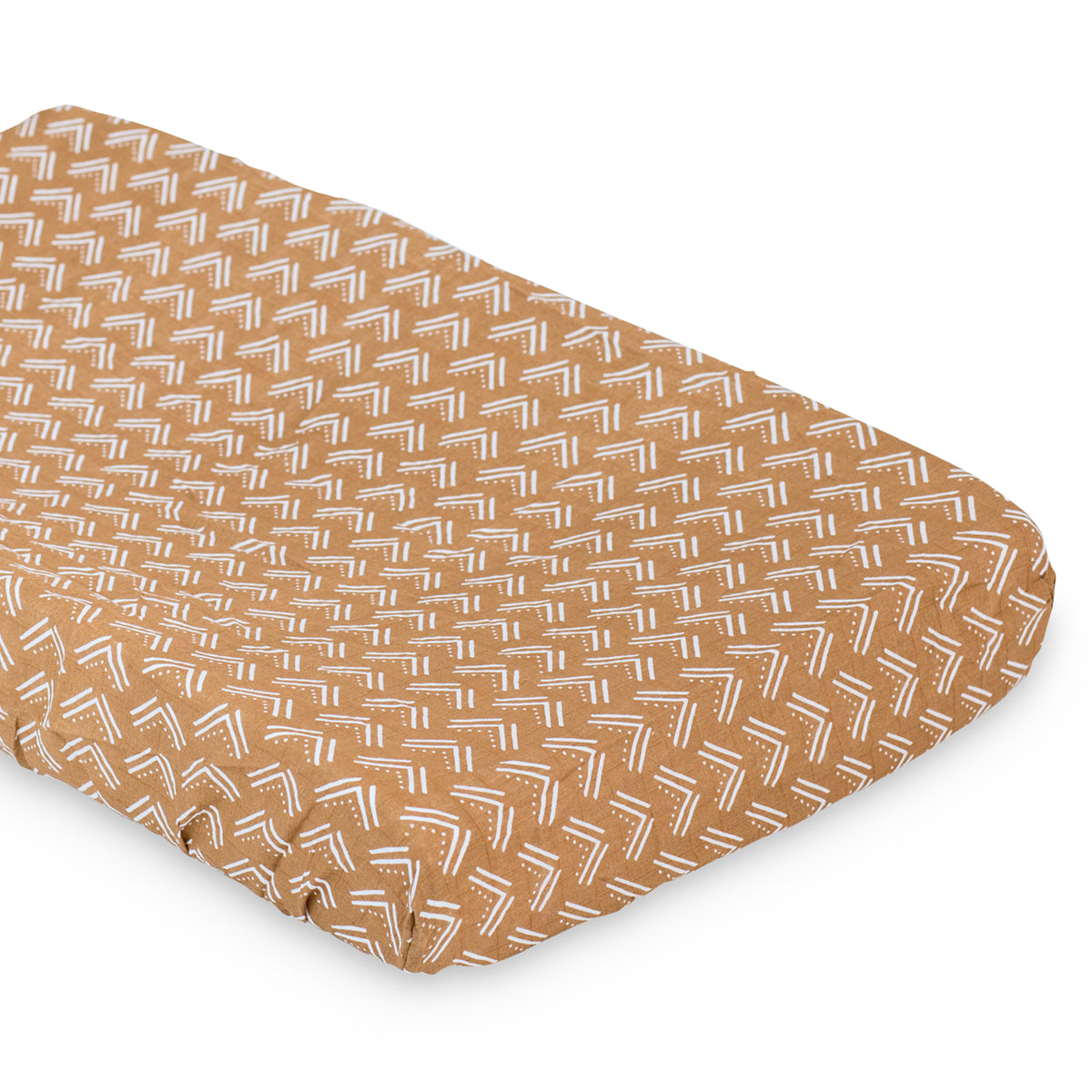 Lulujo - Cotton Fitted Crib Sheet - Mudcloth (81cm x 43cm) Lulujo