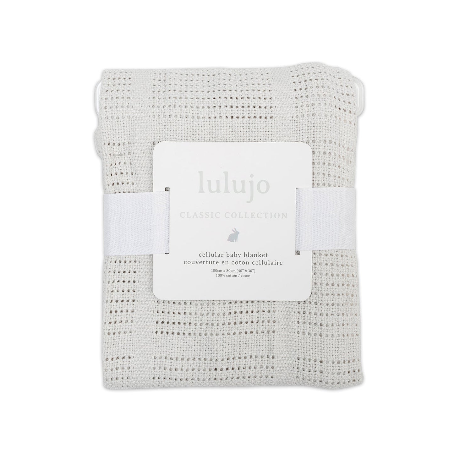 Lulujo - Cellular Blanket - Grey Lulujo