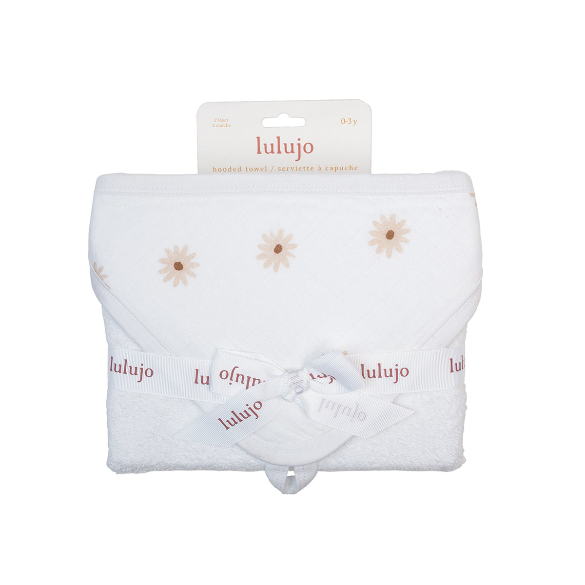 Lulujo - Hooded Towel - Daisies Lulujo