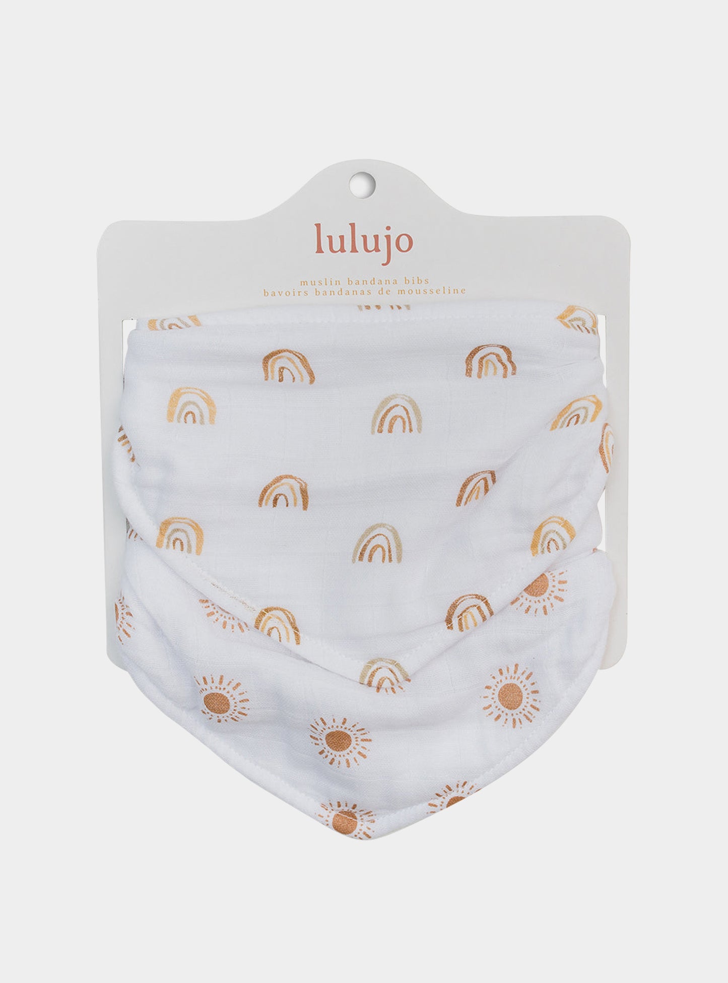 Lulujo - 2 pack Bandana Bib - Rainbows & Suns Lulujo