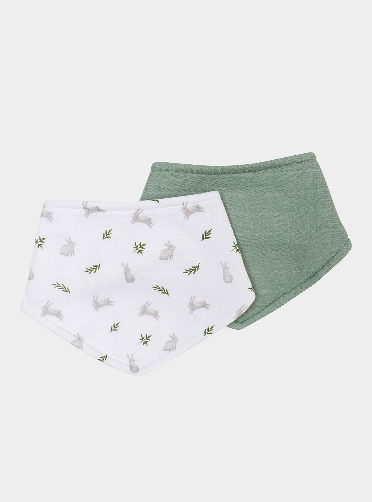 Lulujo - 2 pack Bandana Bib - Bunnies & Fern Lulujo