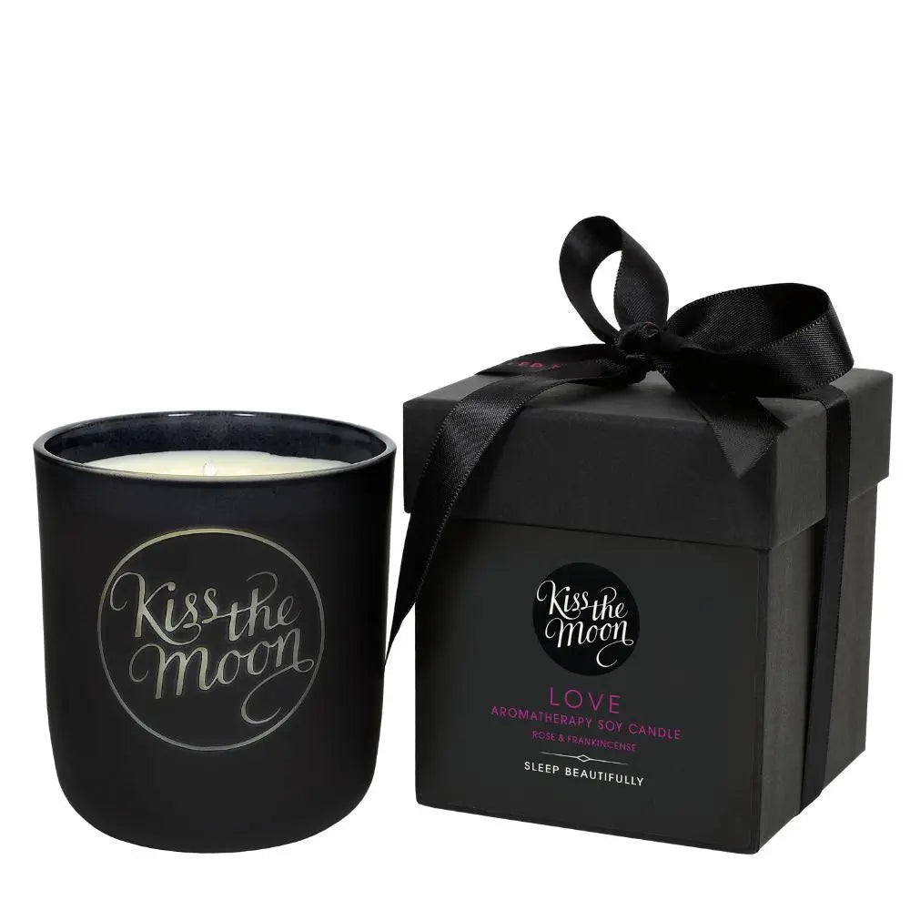 LOVE AROMATHERAPY SOY CANDLE | Rejuvenate with Rose & Frankincense Kiss the Moon