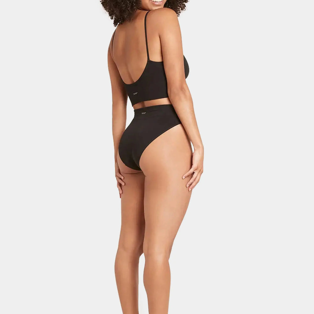 LYOLYTE Black Ribbed High Leg Brief Boody