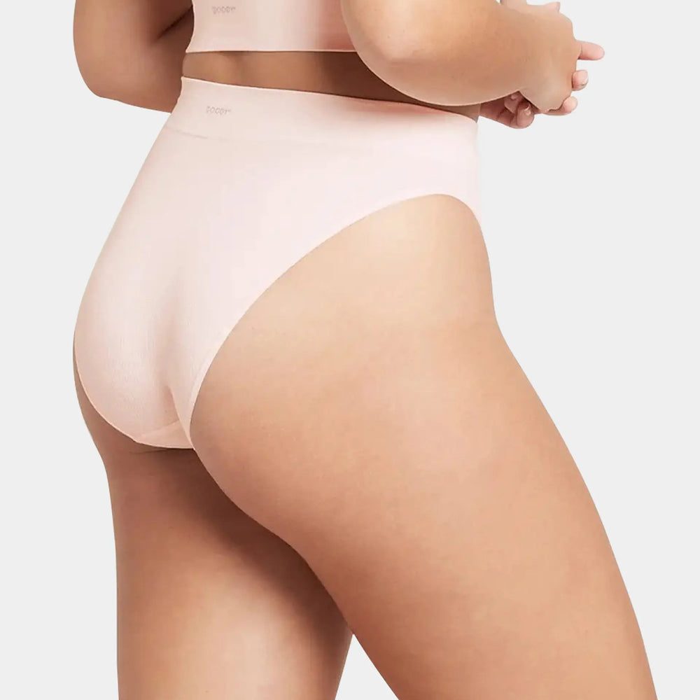LYOLYTE Powder Pink Ribbed High Leg Brief Boody