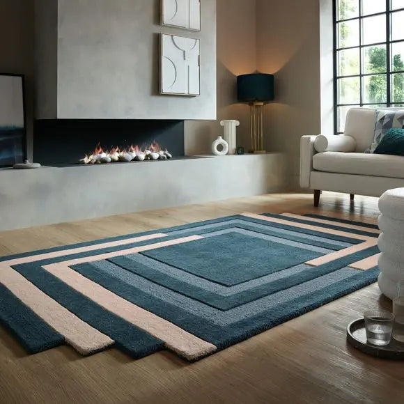 Labyrinth Shaped Wool Rug Dunelm