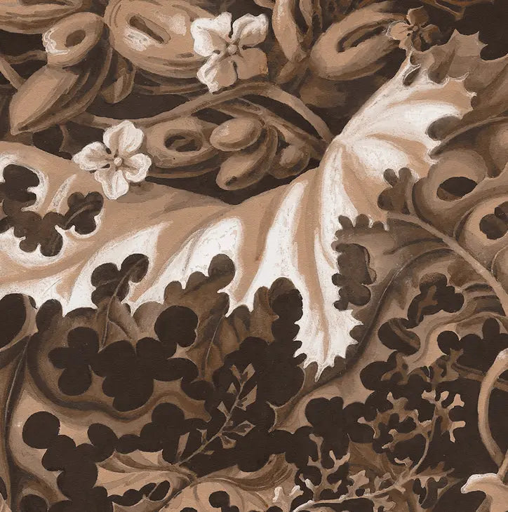 Labyrinth - in Oak - Wallpaper Print~Sisters
