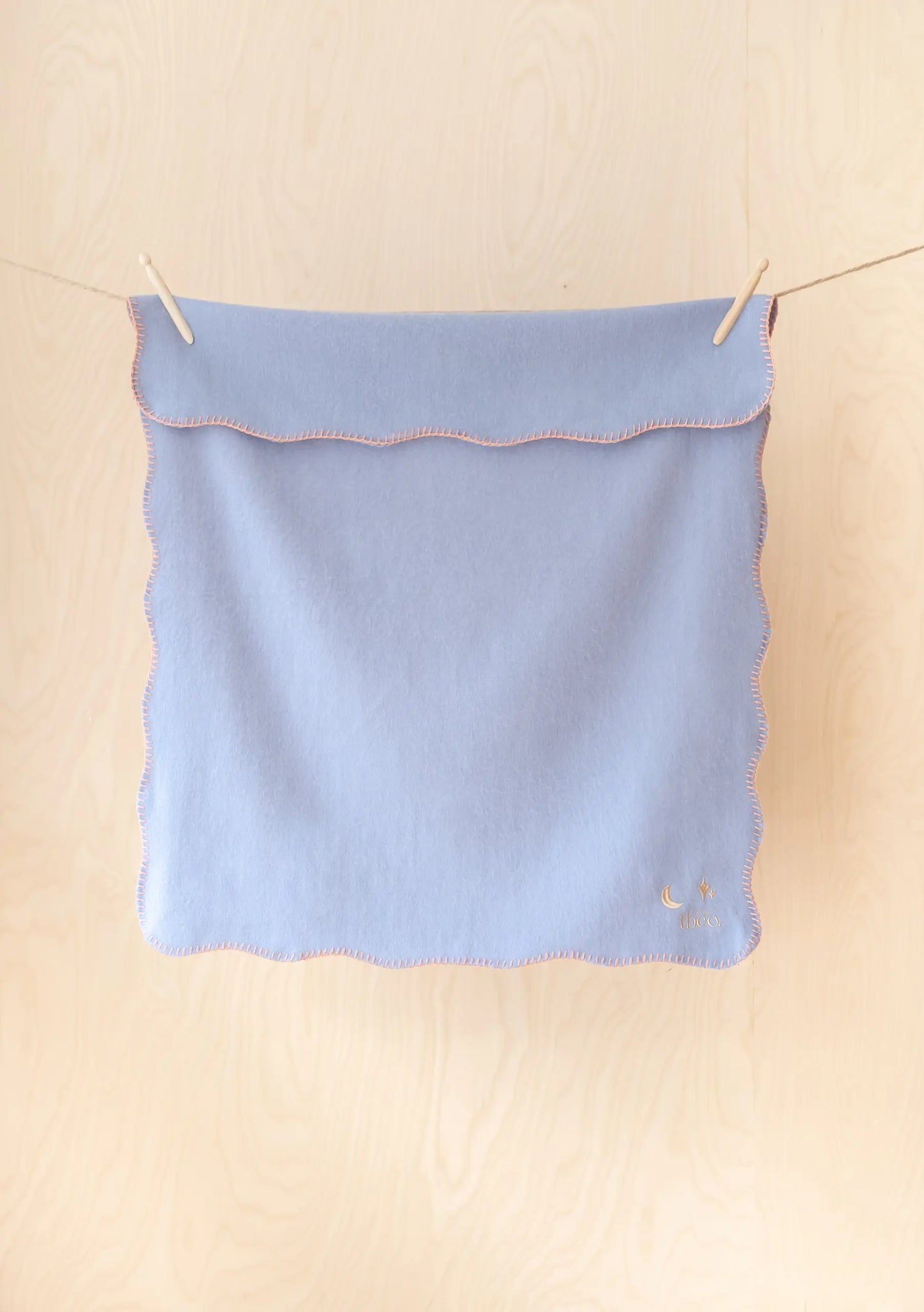 Lambswool Baby Blanket in Lilac Scalloped Edge TartanBlanketCo