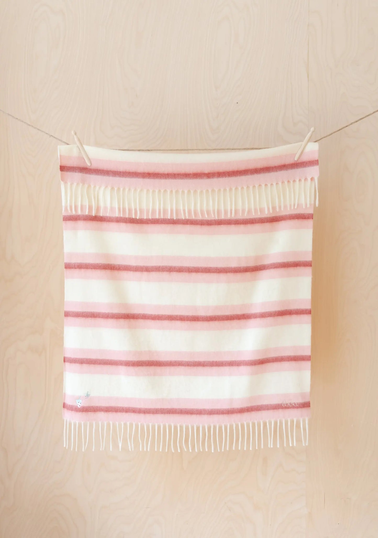 Lambswool Baby Blanket in Oatmeal Gingham TartanBlanketCo
