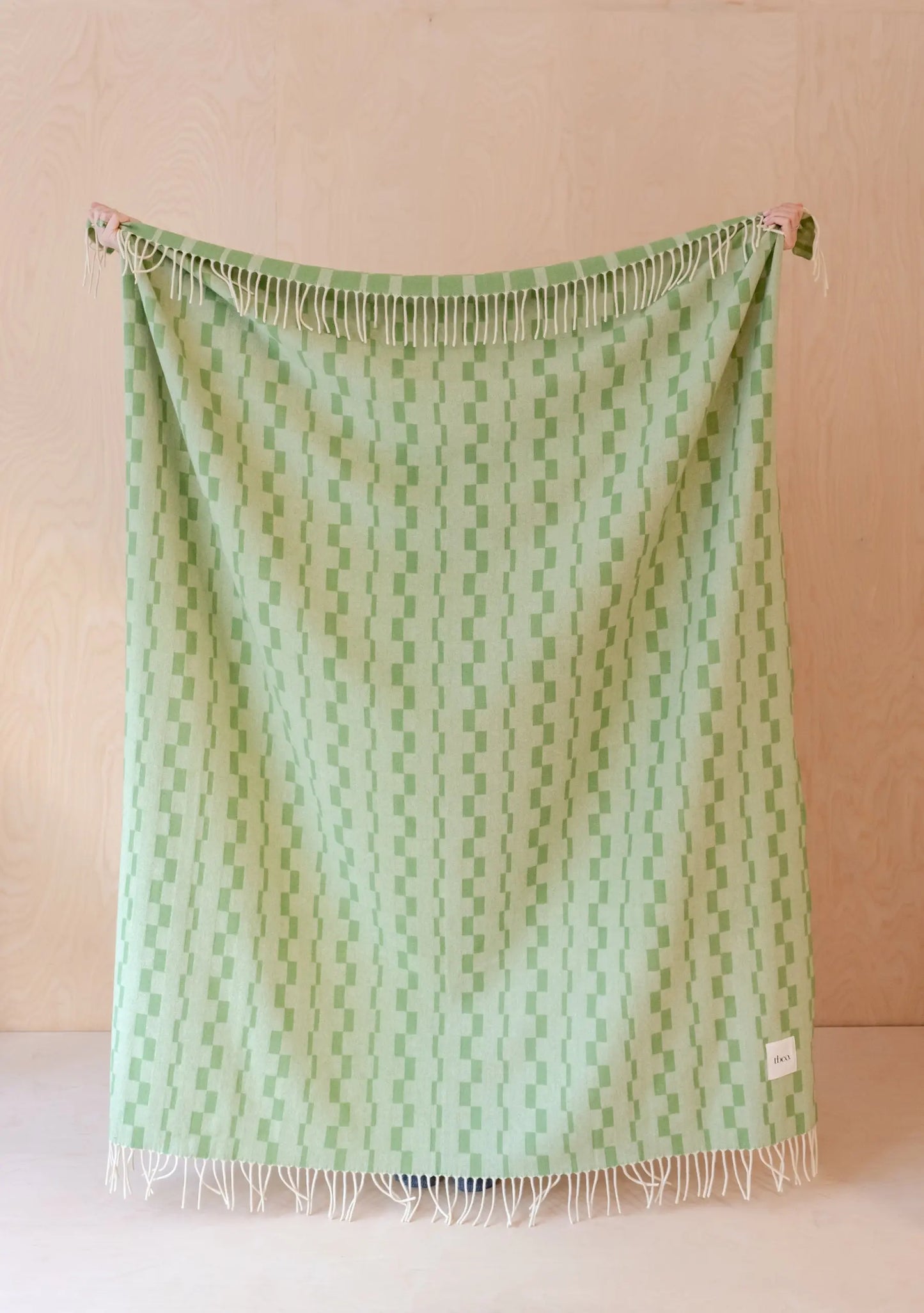 Lambswool Baby Blanket in Pink Gingham TartanBlanketCo