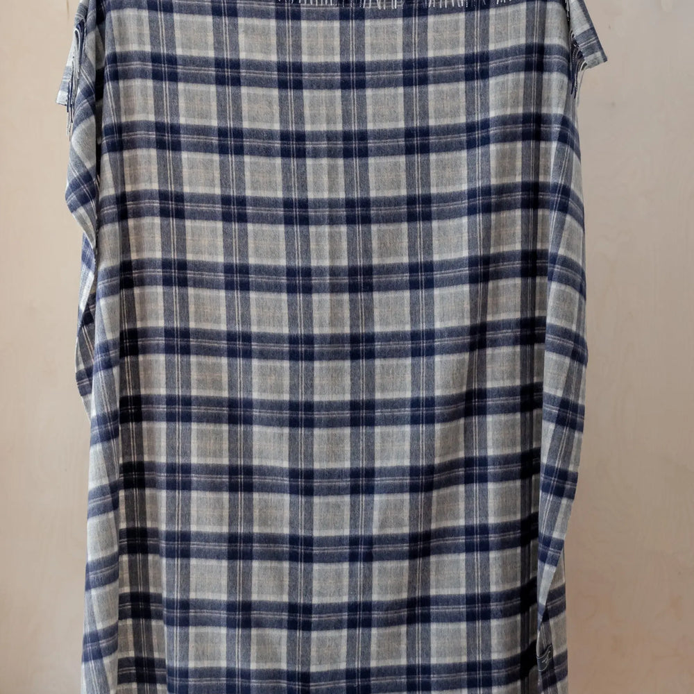 Lambswool Blanket in Bannockbane Silver Tartan TartanBlanketCo