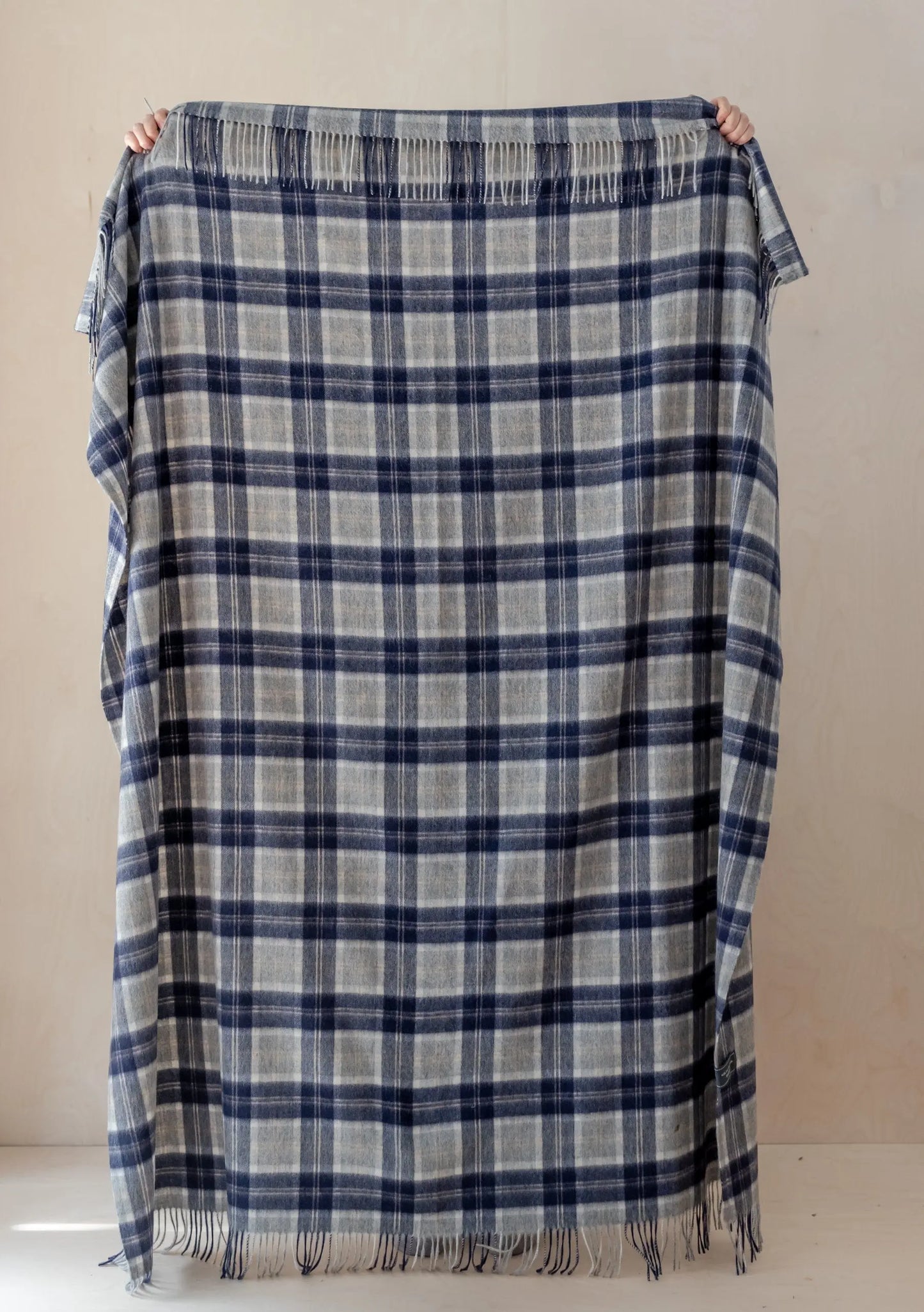 Lambswool Blanket in Bannockbane Silver Tartan TartanBlanketCo