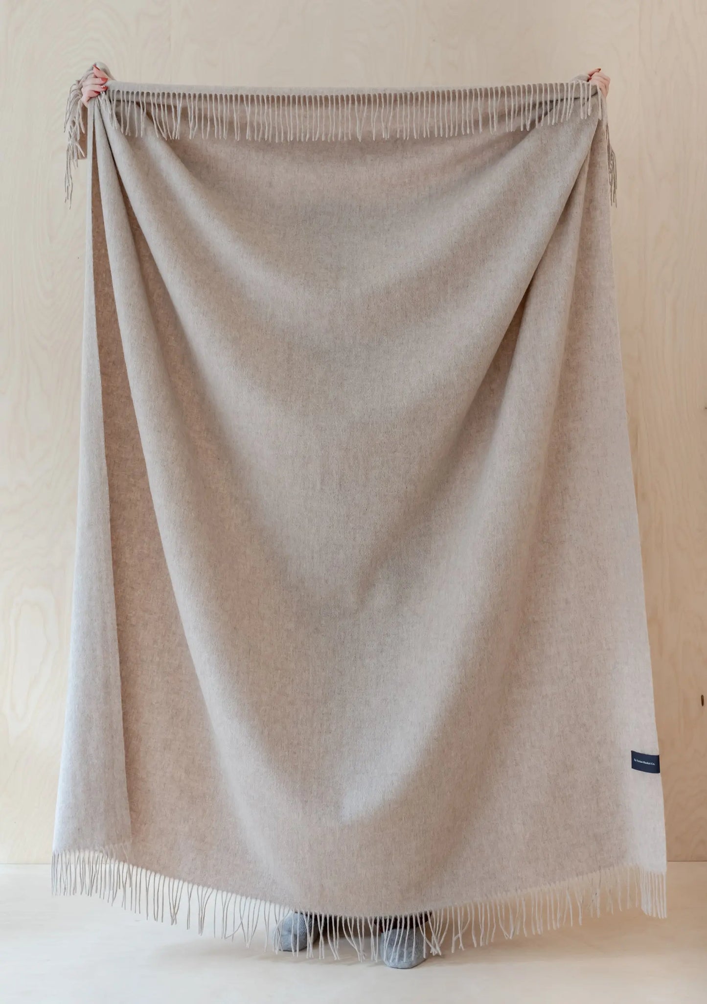 Lambswool Blanket in Oatmeal Melange TartanBlanketCo