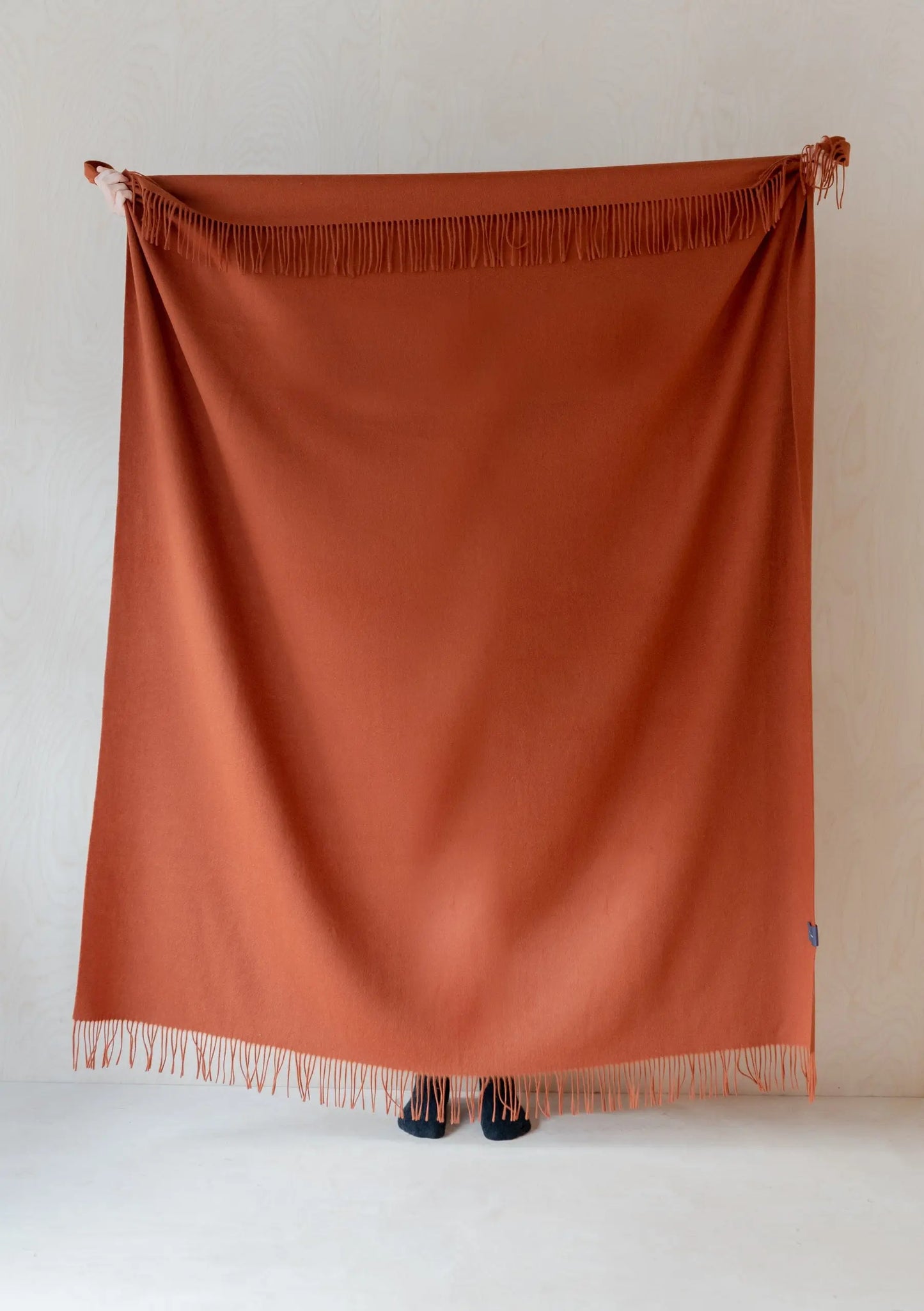 Lambswool Blanket in Rust Melange TartanBlanketCo