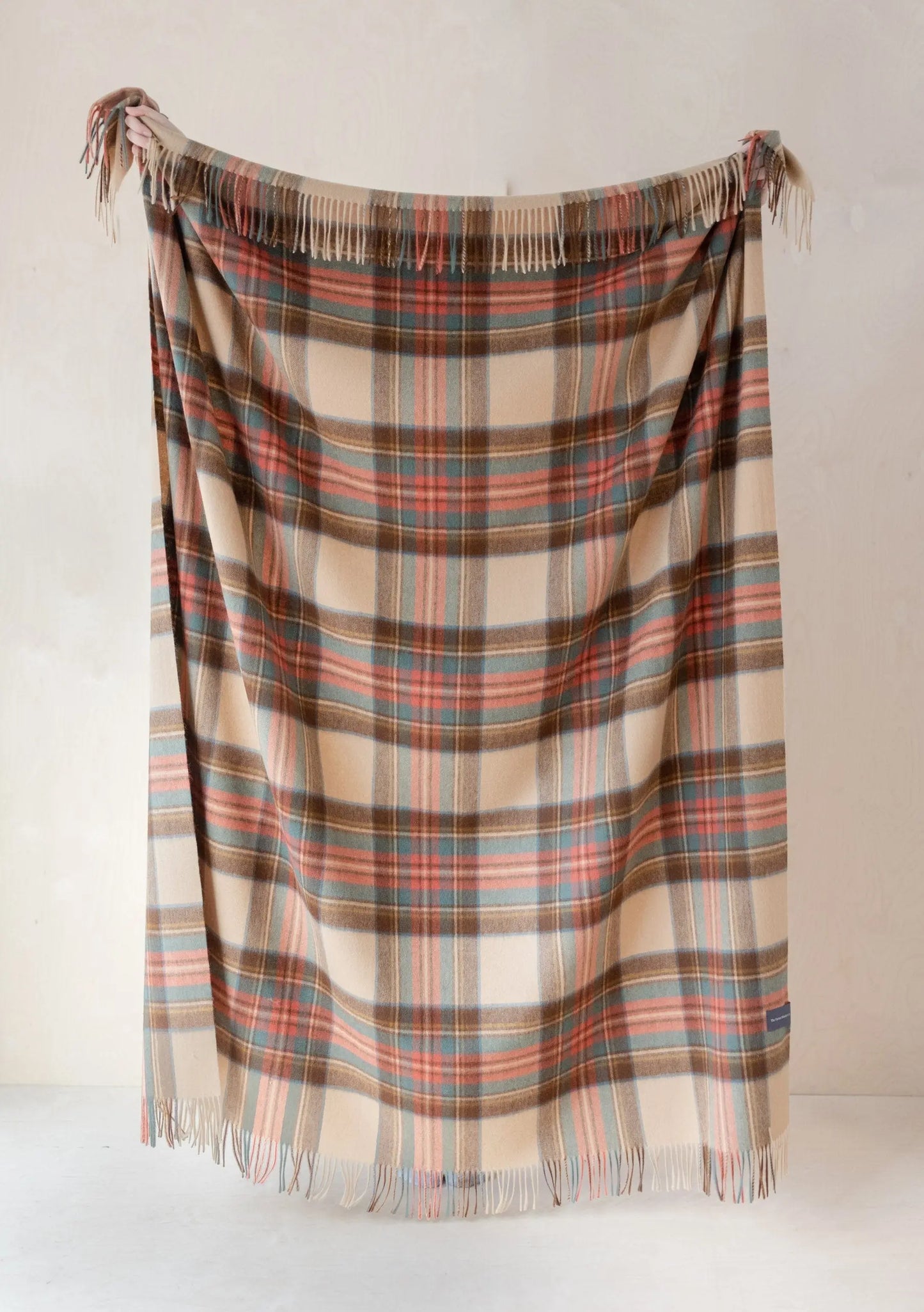 Lambswool Blanket in Stewart Dress Antique Tartan TartanBlanketCo
