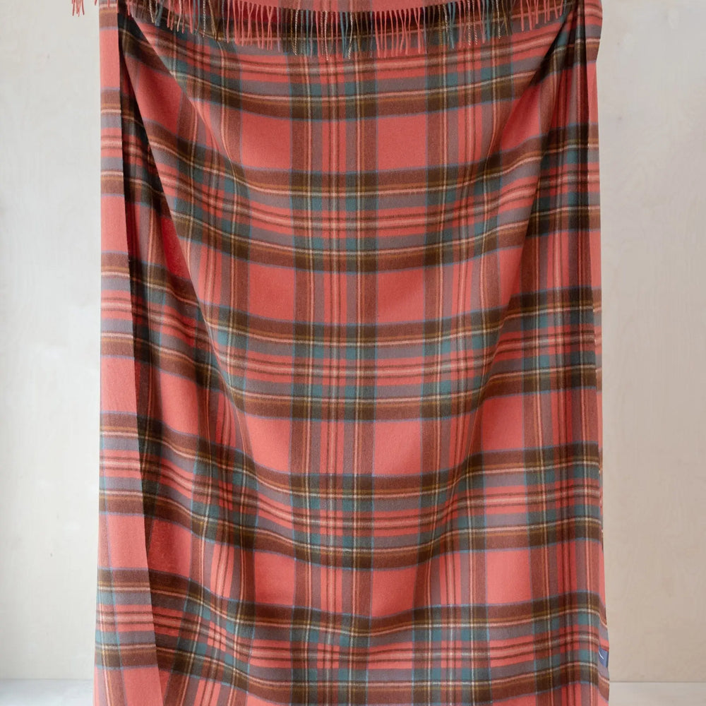 Lambswool Blanket in Stewart Royal Antique Tartan TartanBlanketCo