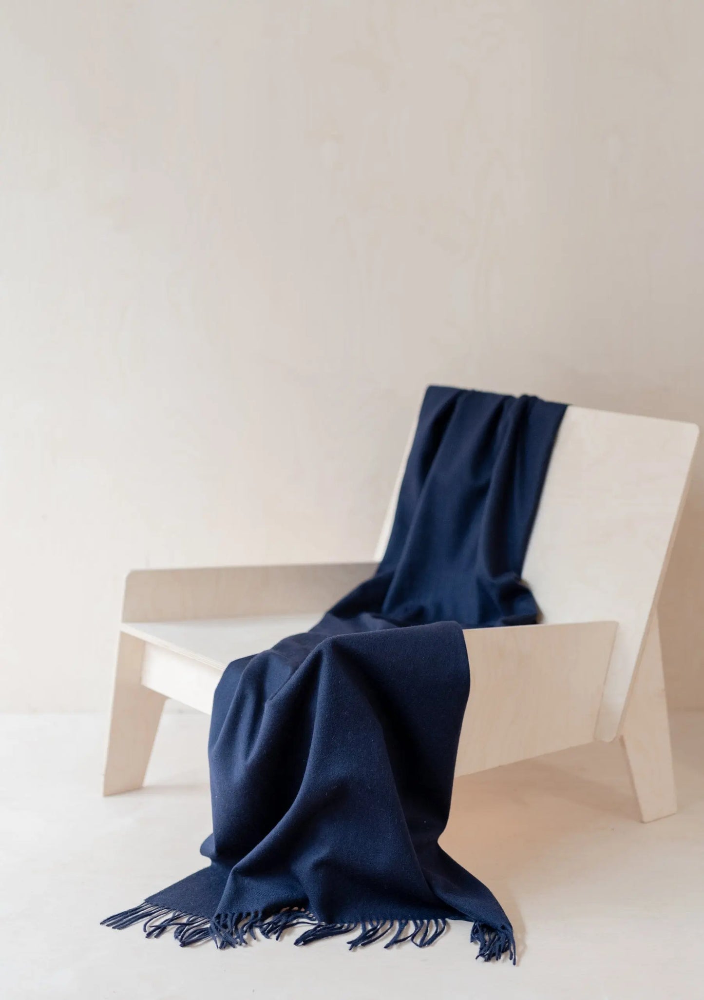 Lambswool Small Blanket in Navy TartanBlanketCo