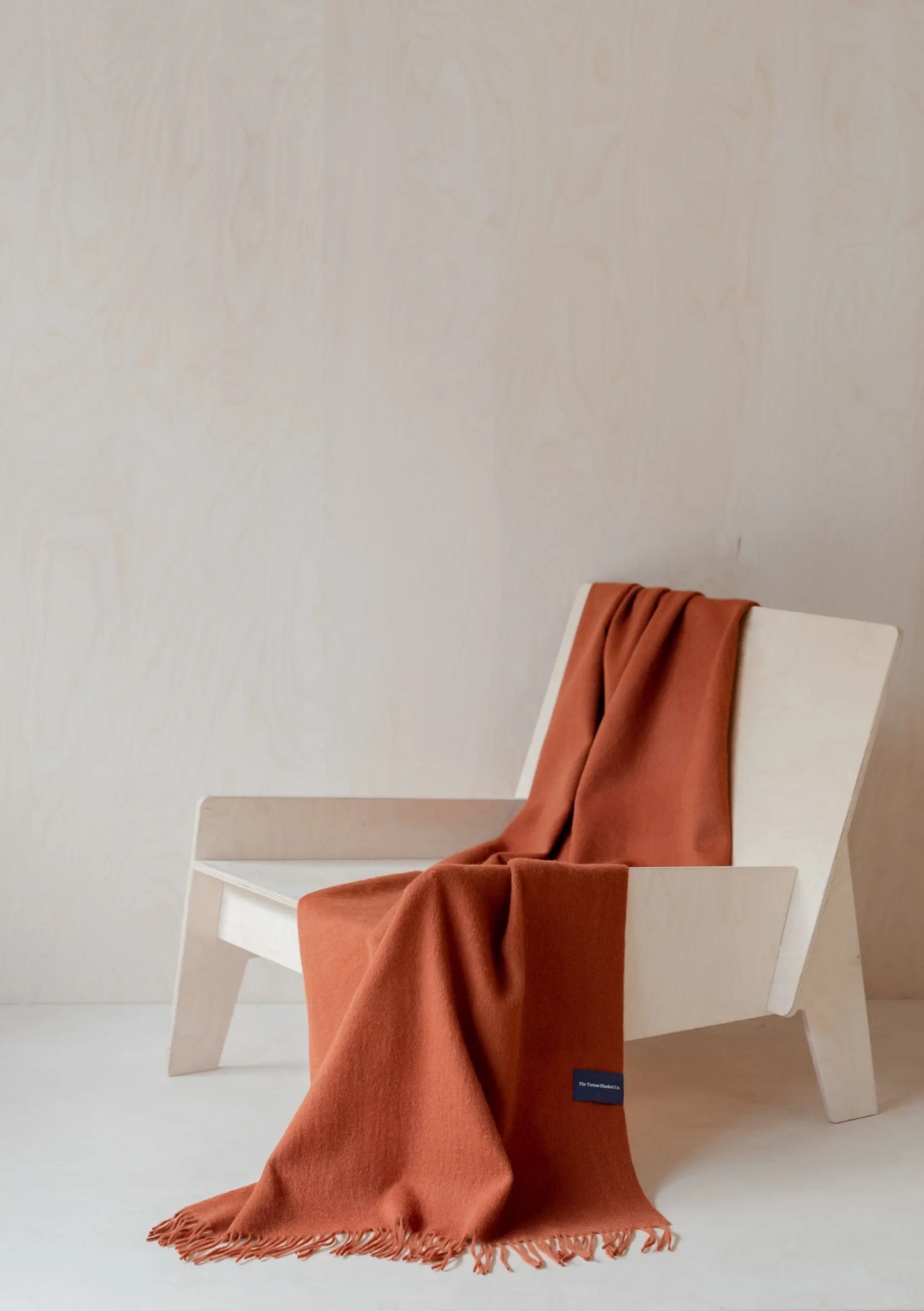 Lambswool Small Blanket in Rust Melange TartanBlanketCo