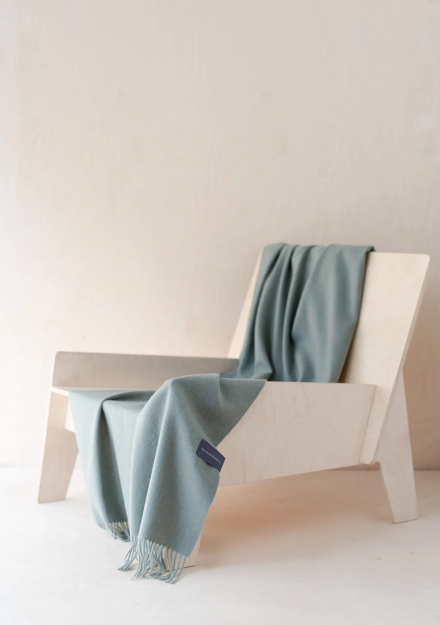 Lambswool Small Blanket in Sage Melange TartanBlanketCo